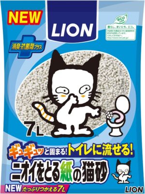 ライオン：ニオイをとる紙の猫砂