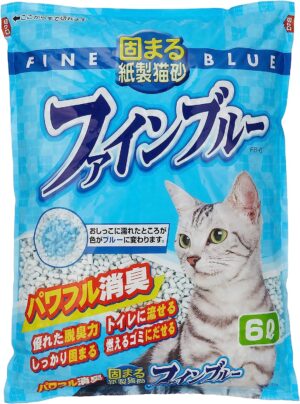 常陸化工 固まる紙製猫砂 ファインブルー
