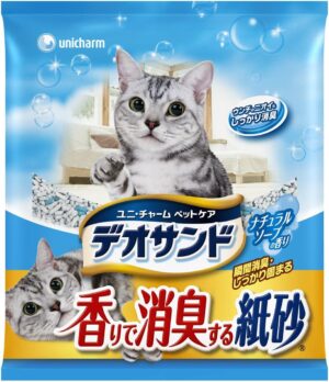 デオサンド 猫用 サンド 香りで消臭する 紙砂 ナチュラルソープの香り